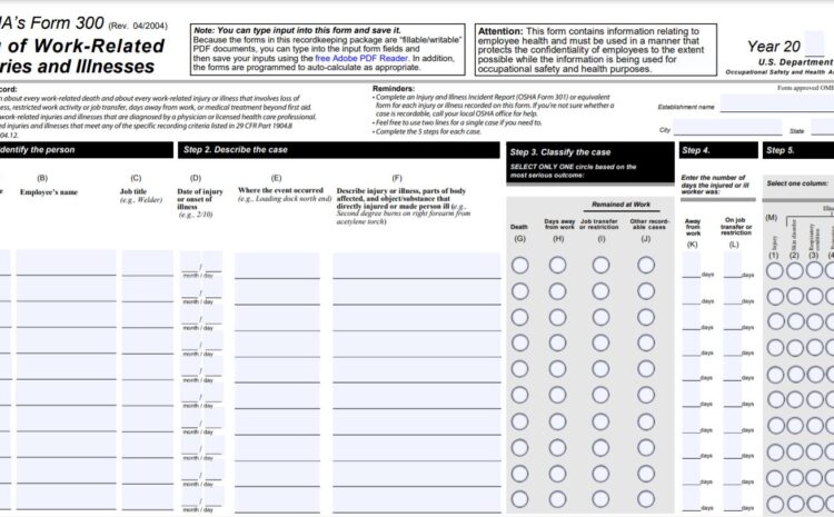 featured image showing the OSHA 300A form that must be posted and filed by April 30